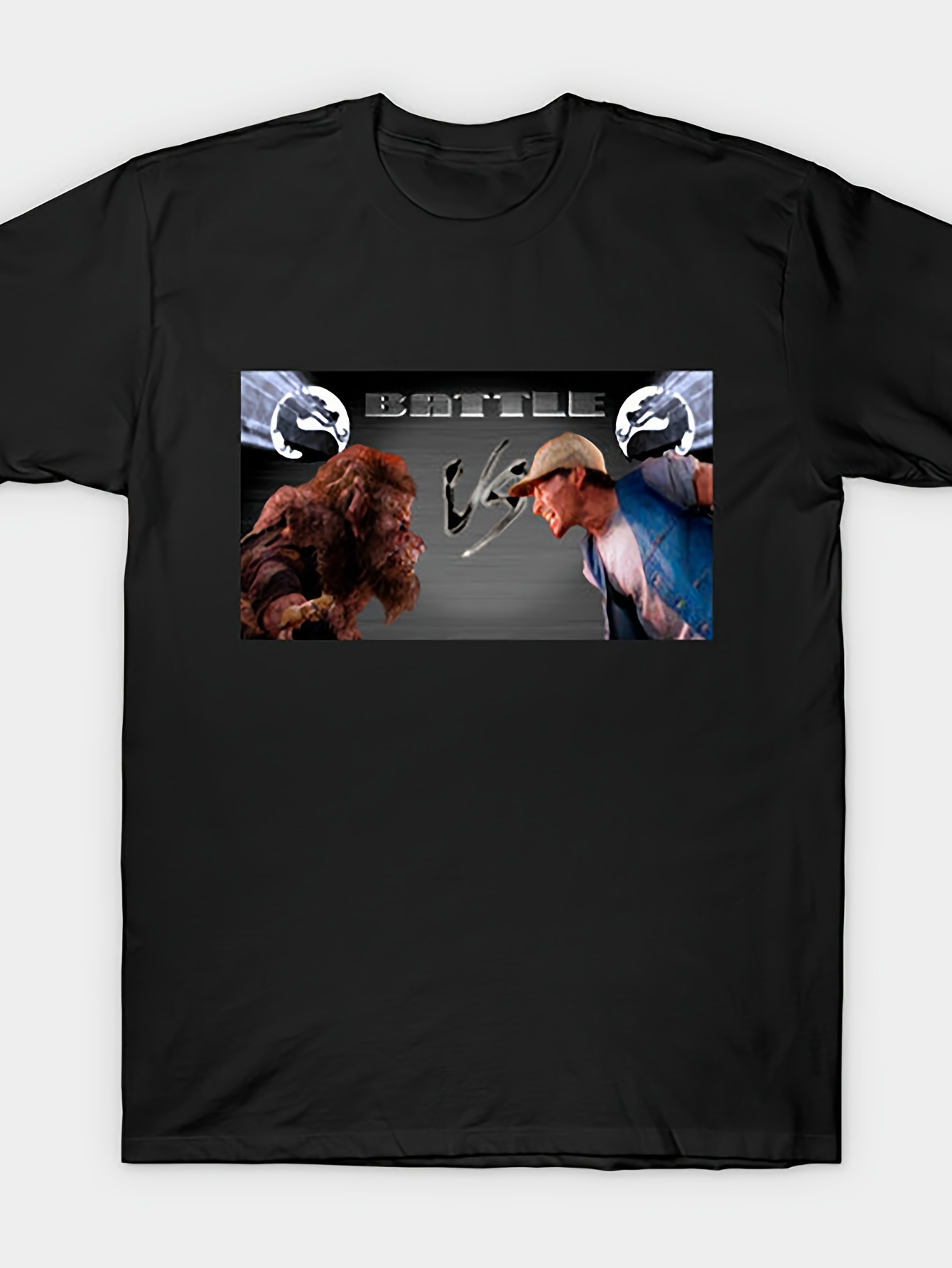 Retro Gaming Icons - メンズレトロゲーミングTシャツ - 擬笑の効果がある格闘ゲームのキャラクターが描かれたユーモラスなグラフィックTシャツ、180Gのクルーネックカジュアルスタイル