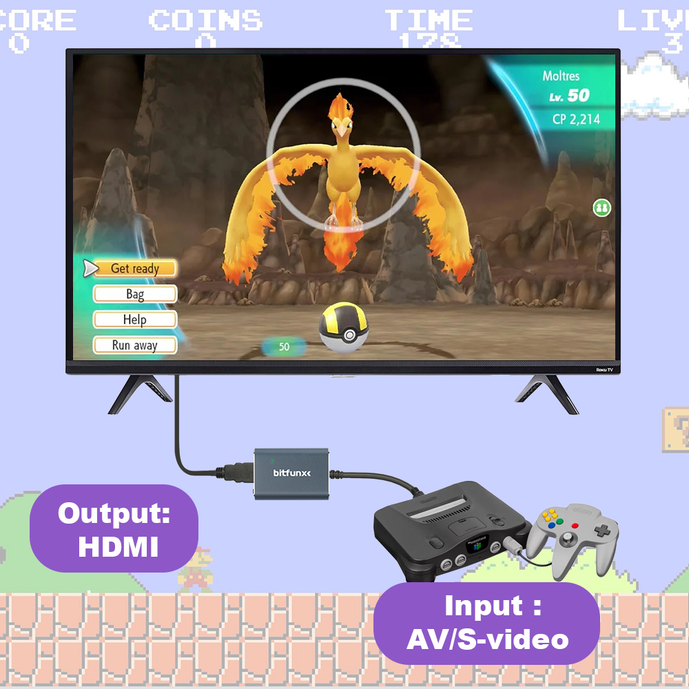 Bitfunx 720P Svideo/AV to HDMI - Retro Gaming Device のレビューと価格