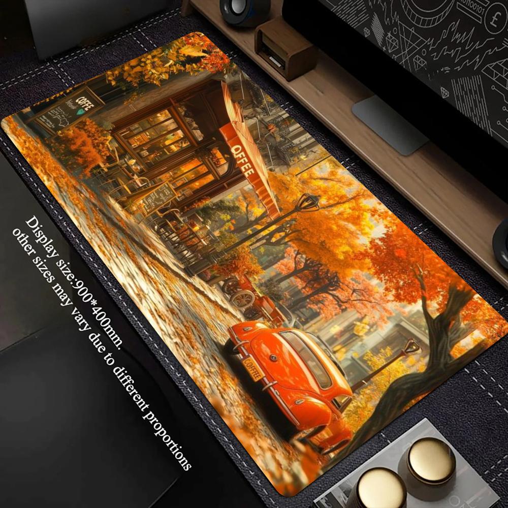 ヨーロッパの街並みのカフェ レトロなオレンジ色のクラシックカ - Retro Gaming Cafe のレビューと価格