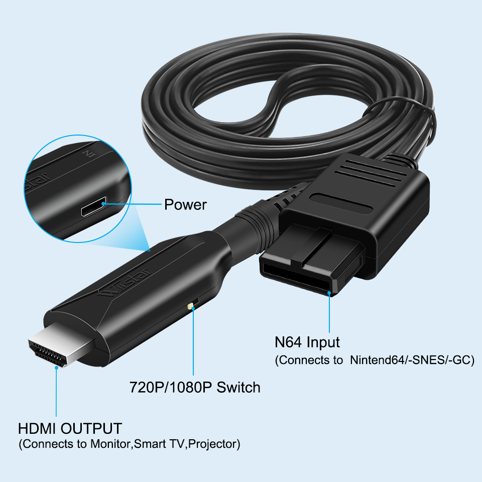 ケーブルアダプターn64-HDMI互換,Nintendo 6 - Retro Gaming Cables のレビューと価格