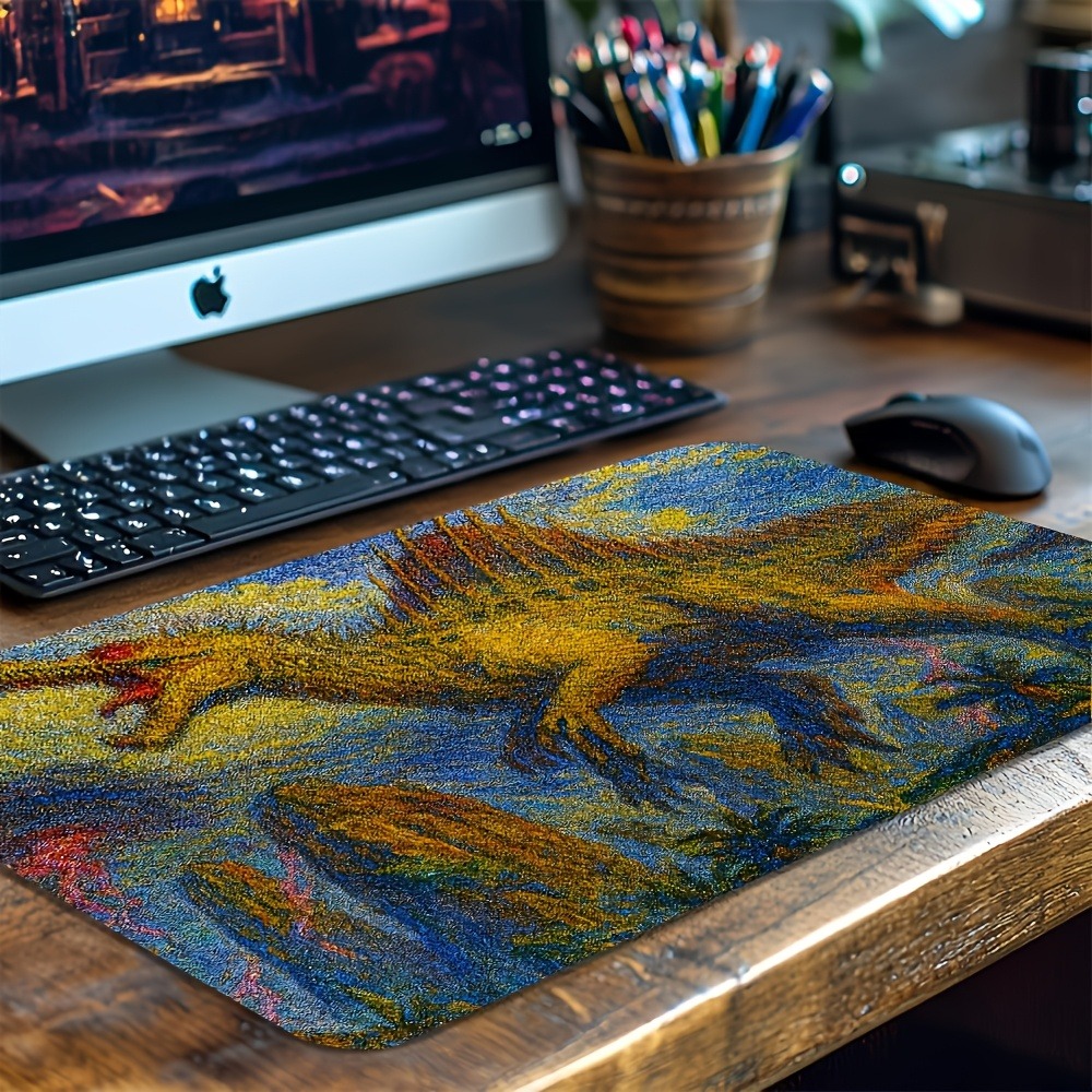レトロスピノサウルスプレイマット ノンスリップデスクパッド  - Retro Gaming Laptop のレビューと価格